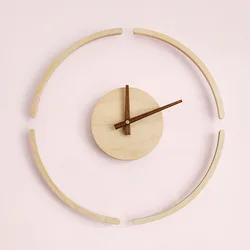 14Inch 42cm antique style modern Nordic wooden home bedroom decoration wall clock