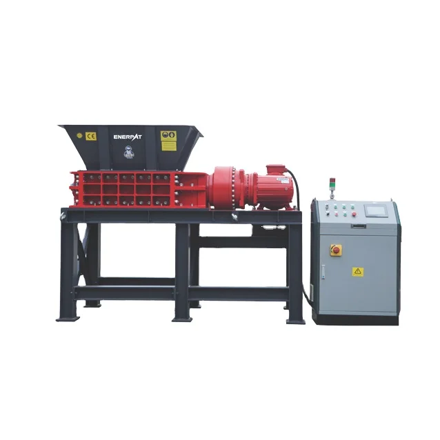 Good quality waste leather twin shafts shredding machines for used clothes recycling machine