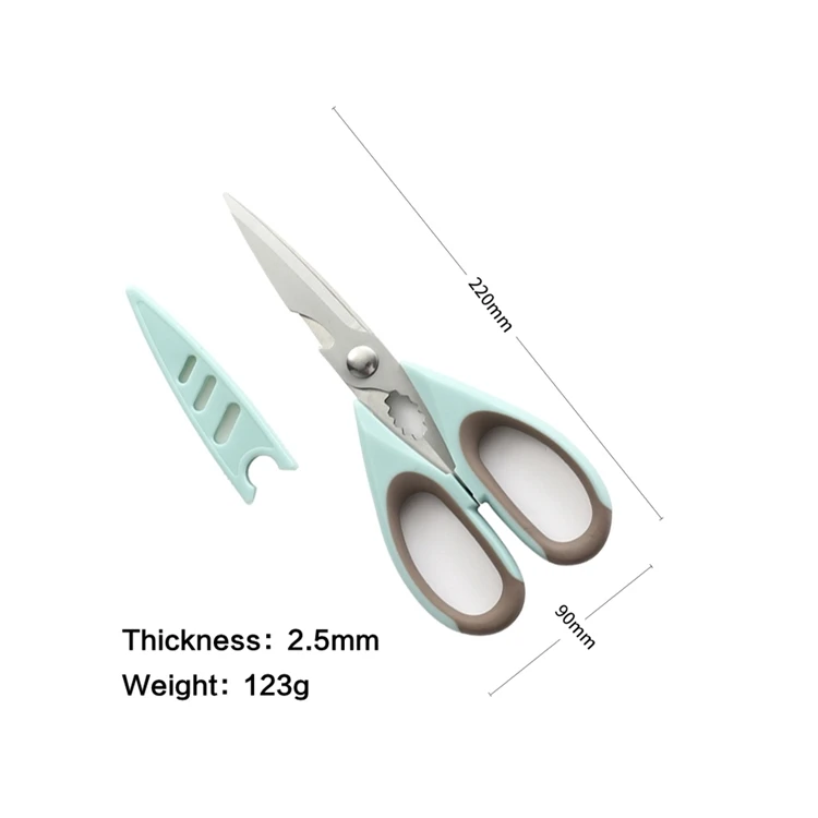 High Quality Household Kitchen Scissors Strong Stainless Steel Kitchen Scissors With Cover