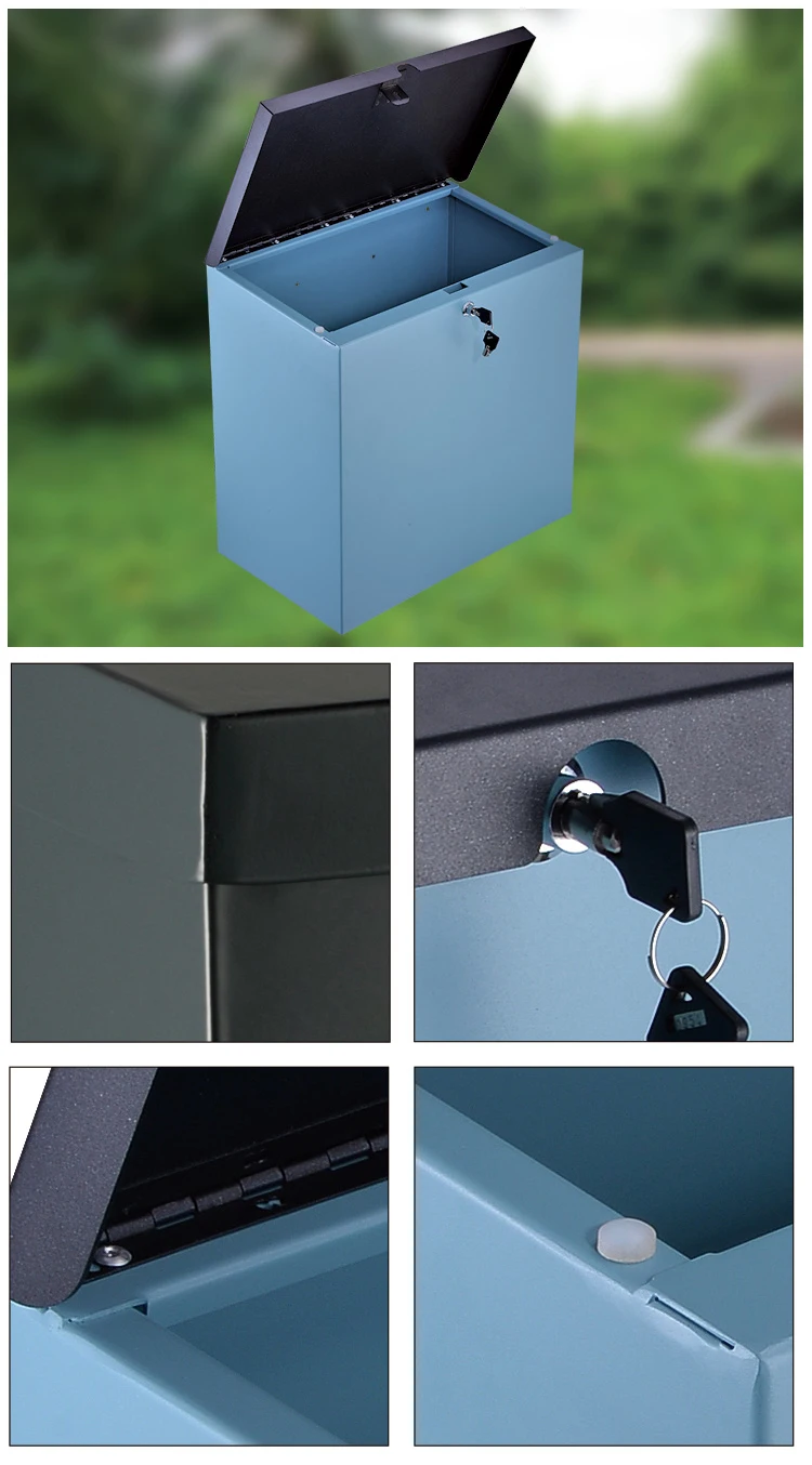Outdoor Waterproof  big size metal Parcel box galvanized steel parcel box
