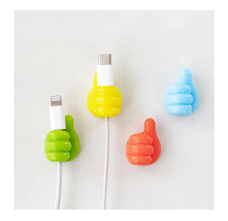 Factory Wholesale Thumb Wire Hook Creative Storage Three Finger Small Hand Hook Traceless Fixed Waterproof Hook