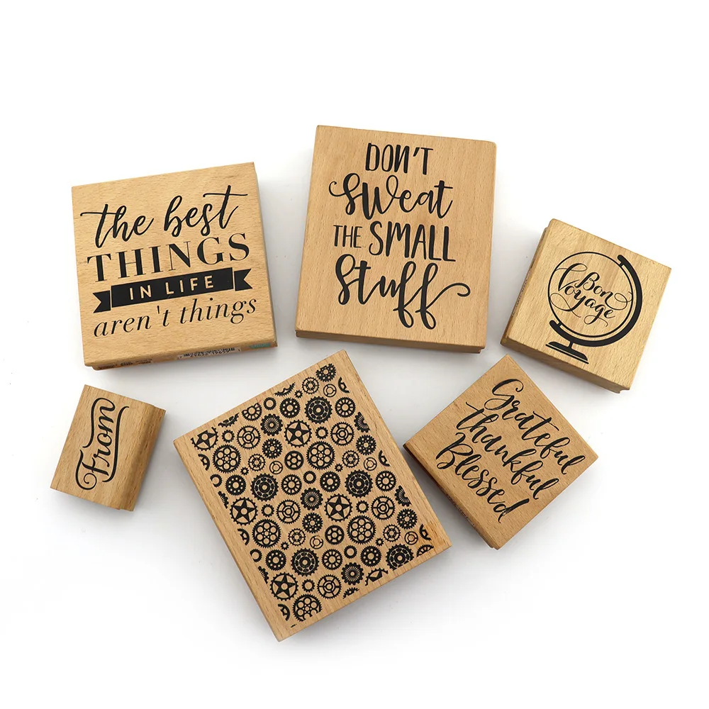 NewArts Wooden Rubber Stamp Elegant Detail Rubber, Seasonal Personal Customized OEM ODM Various Color, Scrapbooking Card Journal