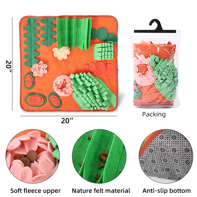 Snuffle Mats for Interactive Custom Factory IQ Training Eco Friendly Customized Pet Dog Snuffle Mat