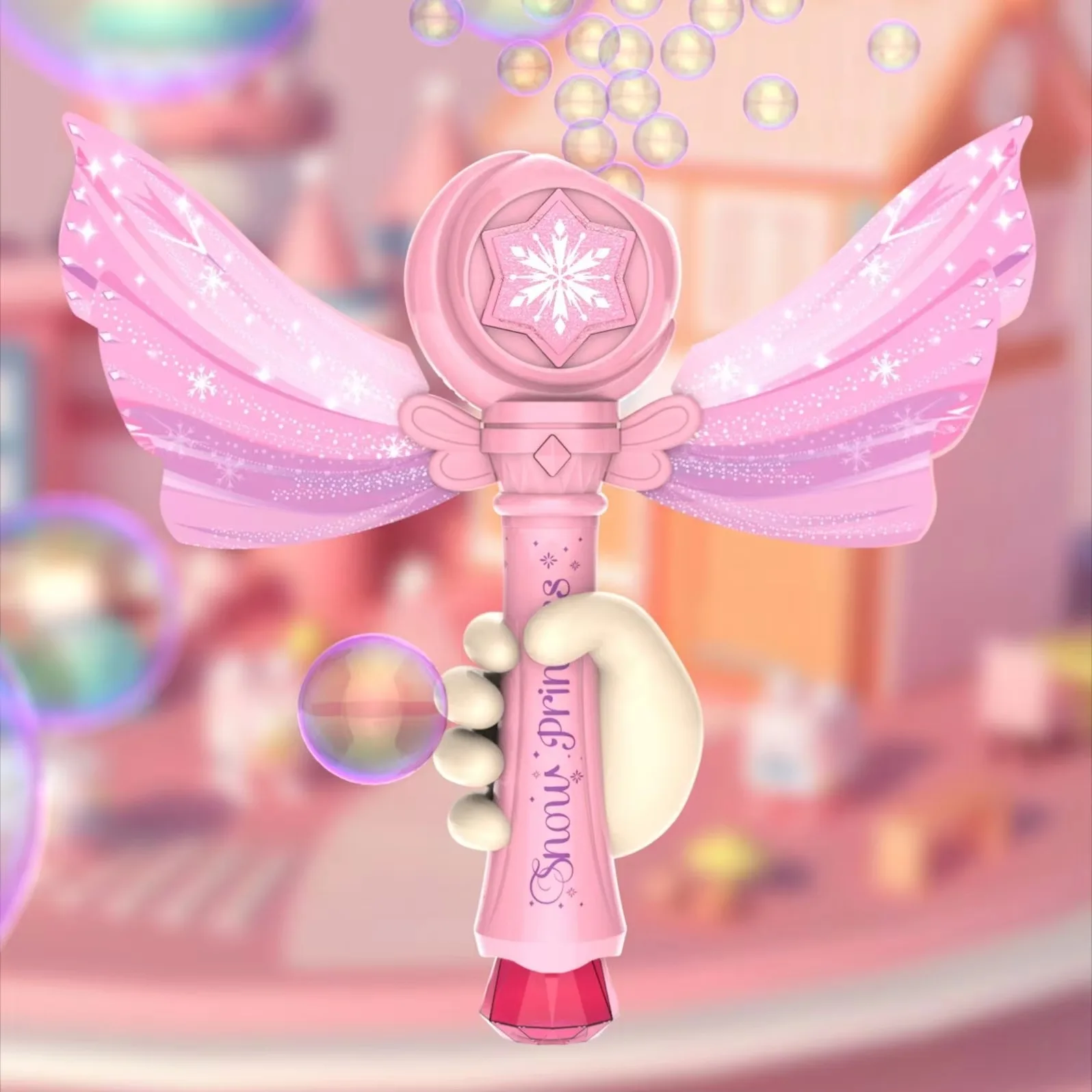 2024 New Led Flashing Light bubble stick fairy wand toys for kid bubble toys magic Light Up Bubble Wand Gift for girl