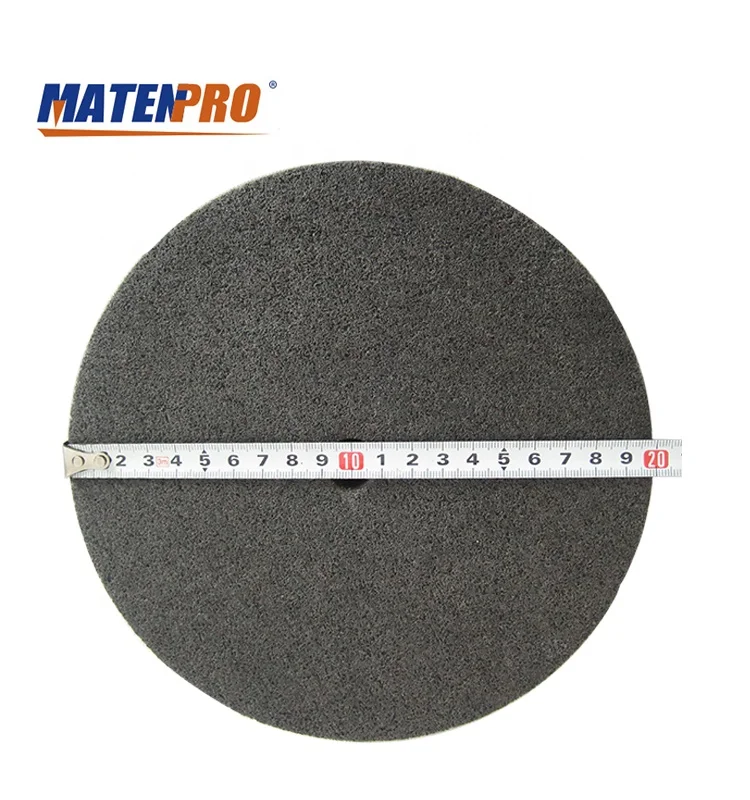 
8 inch black Non woven Matt Polishing Wheels , Fast Heat Dispelling, No Black Discoloration, Abrasion-resistant 