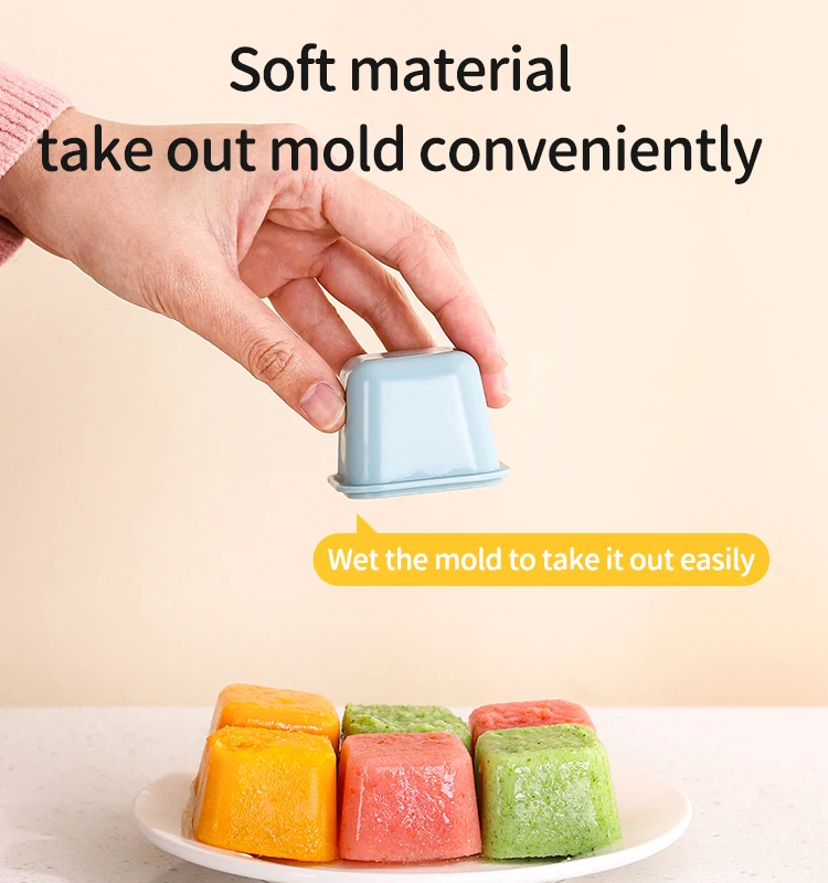 Easy Release 6 Pack Large Ice Cube Molds Ice Cube Maker Mold with Lids  for Whiskey Drinks