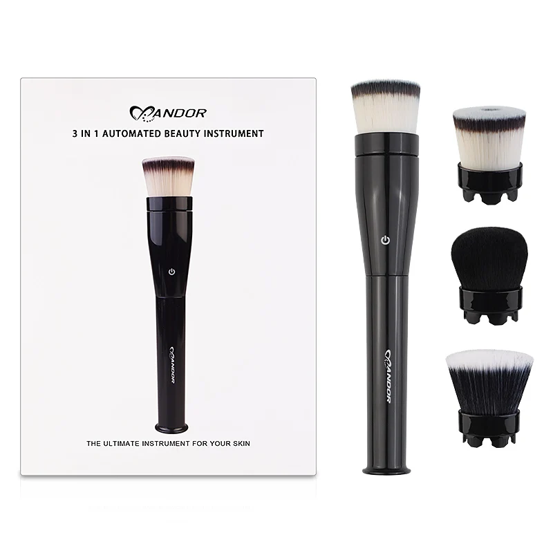 
Superior quality 3 in 1patent design rotating electric beauty instrument private label brush multifunctional makeup brush set 