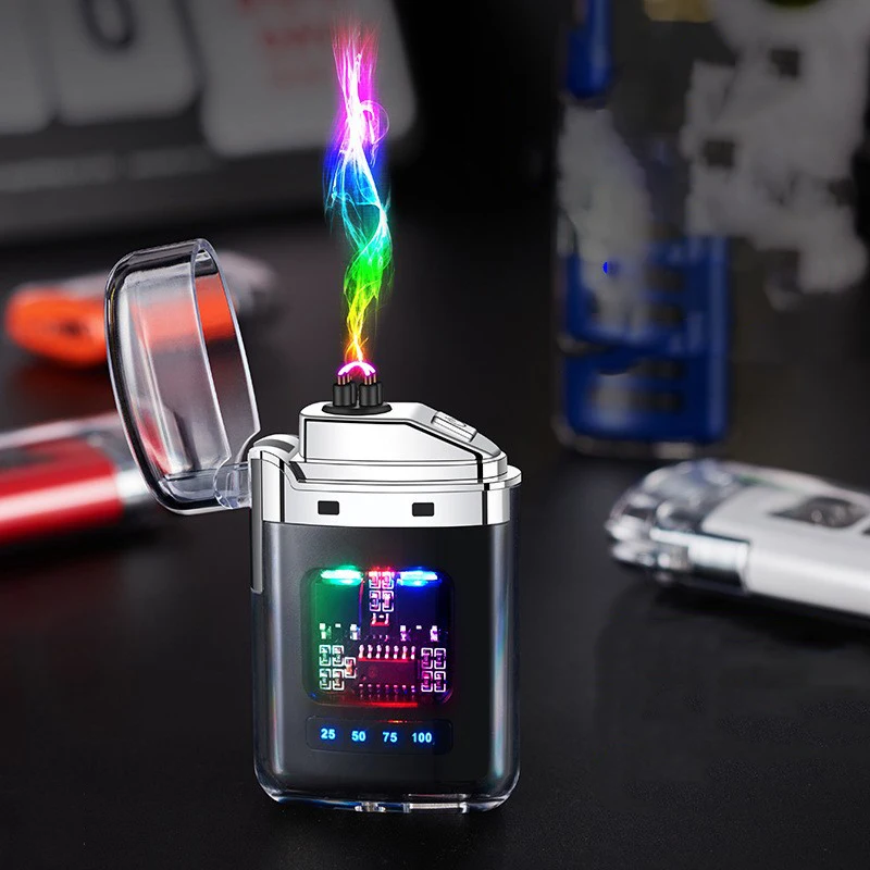 USA Smoke Shop Supplies Electronic USB Cigarette PUFFS Lighter Diamond Crystal Smoke Vapers Lighters with Display Screen
