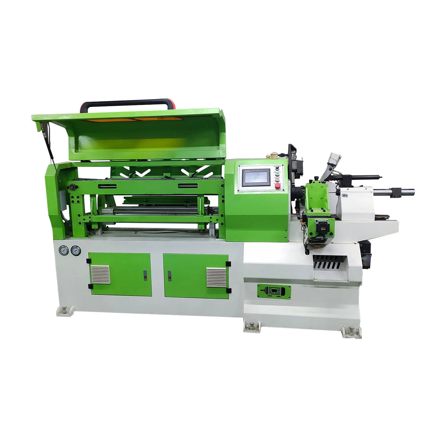 PL450 Automatic feeding wood lathe machine with engraving wood turning lathe machine