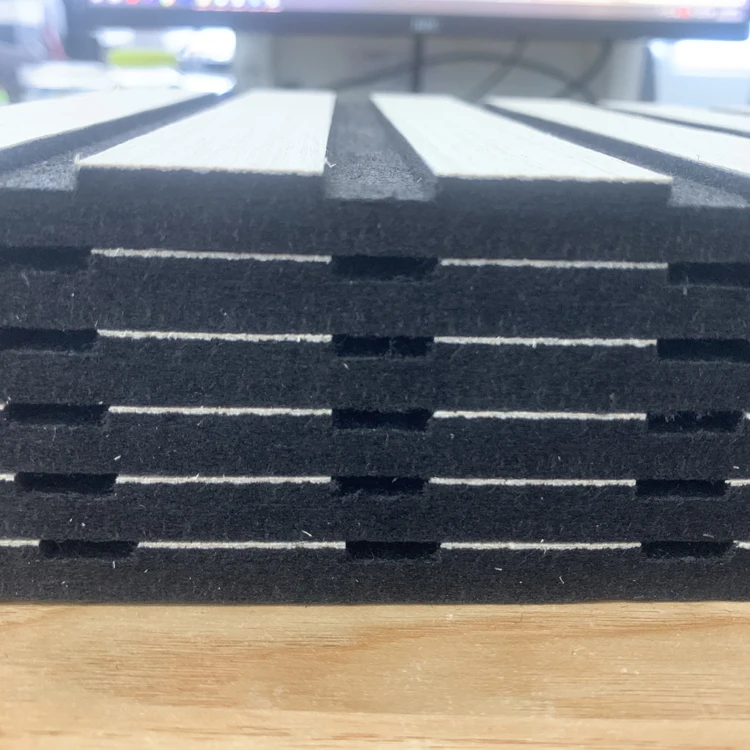 Eco Friendly natural oak acoustic slat wall panels mdf acoustic panel wooden veneer wood panel For Wall And Ceiling