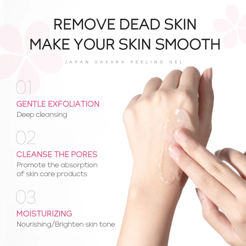 wholesale Sakura deep cleansing cleanse pores peeling Exfoliating sakura Face gel