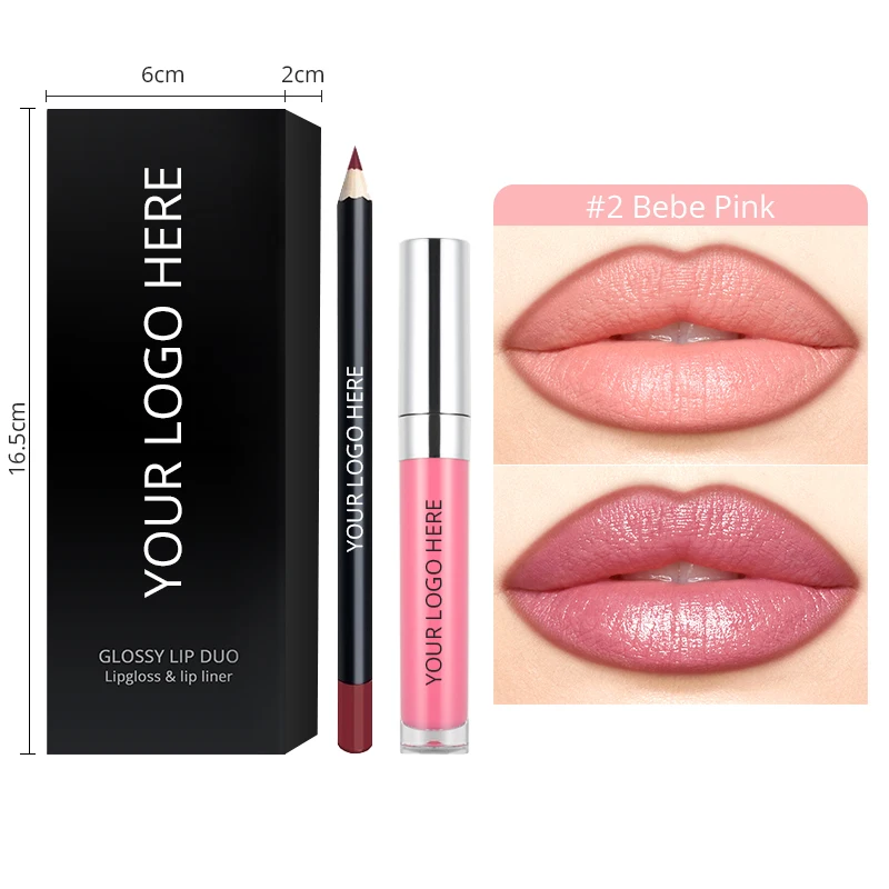Best Seller New Nude Vegan Lip Gloss Lip Liner Collection Lip Gloss Kits Wholesale