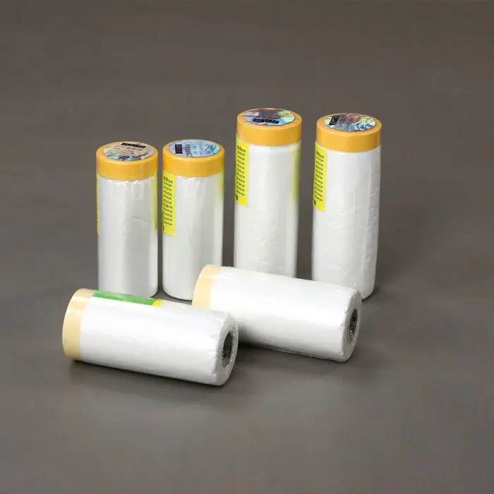 Taped For Car Surface Protection Painting Pre-Taped Masking Tape Film