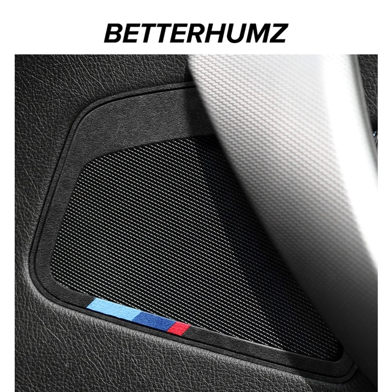 Alcantara For BMW 1 Series F20 F21 2pcs Car Interior Door Audio Speaker Panel M Performance Stickers Auto Accessories