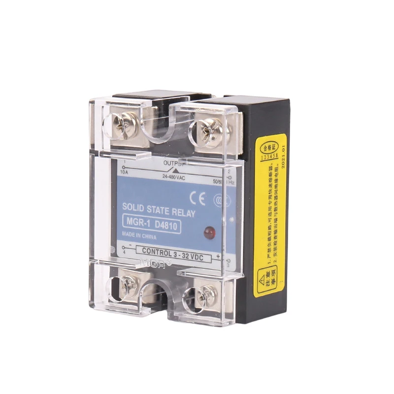 SSR Single Phase Solid State Relay SSR White Miniature solid state relay Input 3-32VDC Control Output 24-480VAC