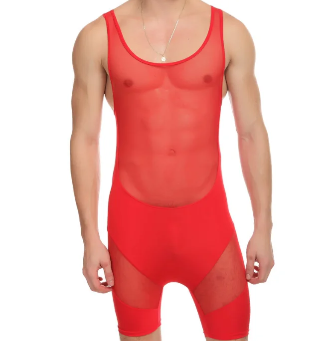 
Low MOQ Men Mesh Transparent Connection Underwear 
