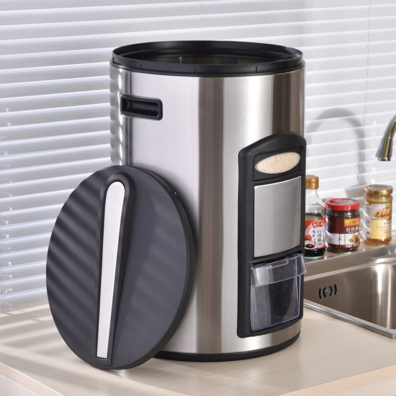 Rice bucket household insect-proof moisture-proof sealed bucket Grain rice storage box Large capacity