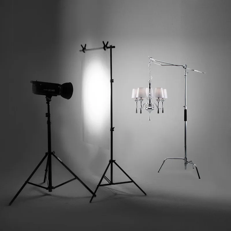 Customized Beiyang 6.6*6.6ft T-shape Photography Backdrop Stand With 4 Clips For Commercial Portrait Product Photo Video Shoot