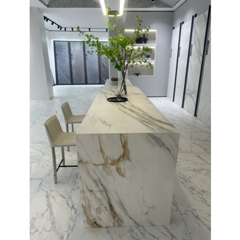 Marble Look 3200 * 1600 * 12 MM Sintered Stone Slab For Kitchen Countertop And Island