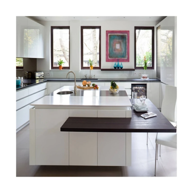 Promotion Kitchen Cabinet Modern Modern Prima Construction Kitchen Microwave Cabinet Top Kitchen Furniture Pvc Paper