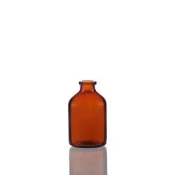 16 OZ Amber Boston Round Glass Bottle Beverage Water Glass Bottle With Screw Cap