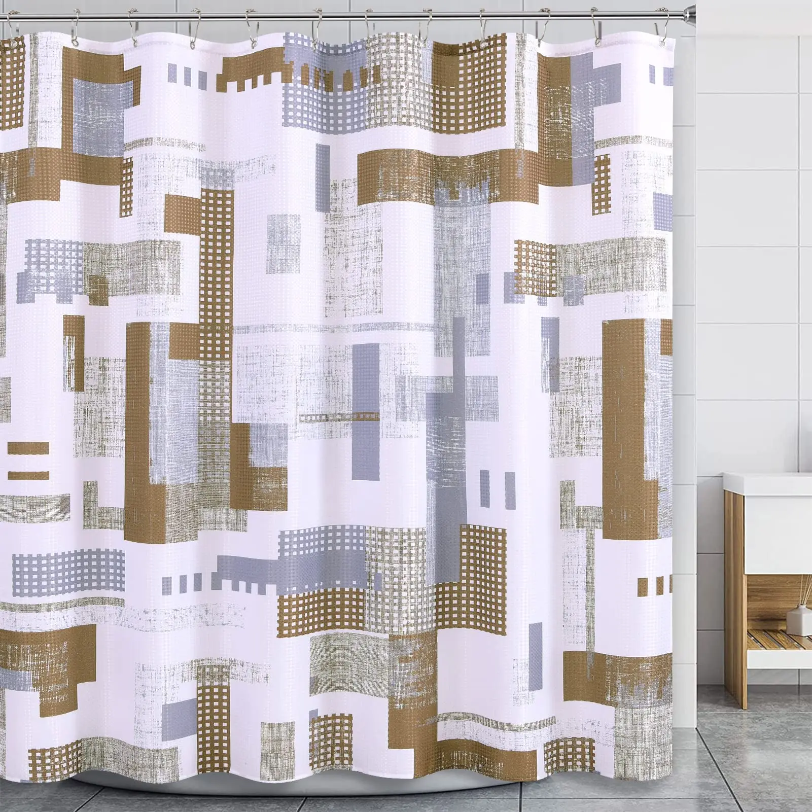 Amazon Waterproof Shower Curtain, Famous Hookless Bathroom Shower Curtain%