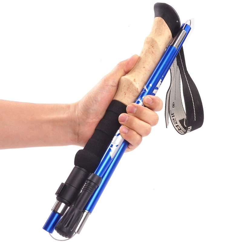 Custom Logo Aluminum Alloy Climbing Hiking Foldable 7075 Trekking Poles