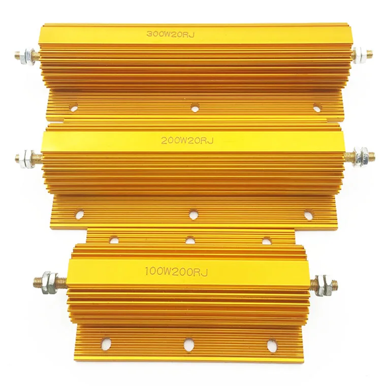 RX24-300W 1R-2K Dynamic Gold Aluminium Braking Resistor Aluminum Braking Resistor Gold Aluminum Housed Resistors