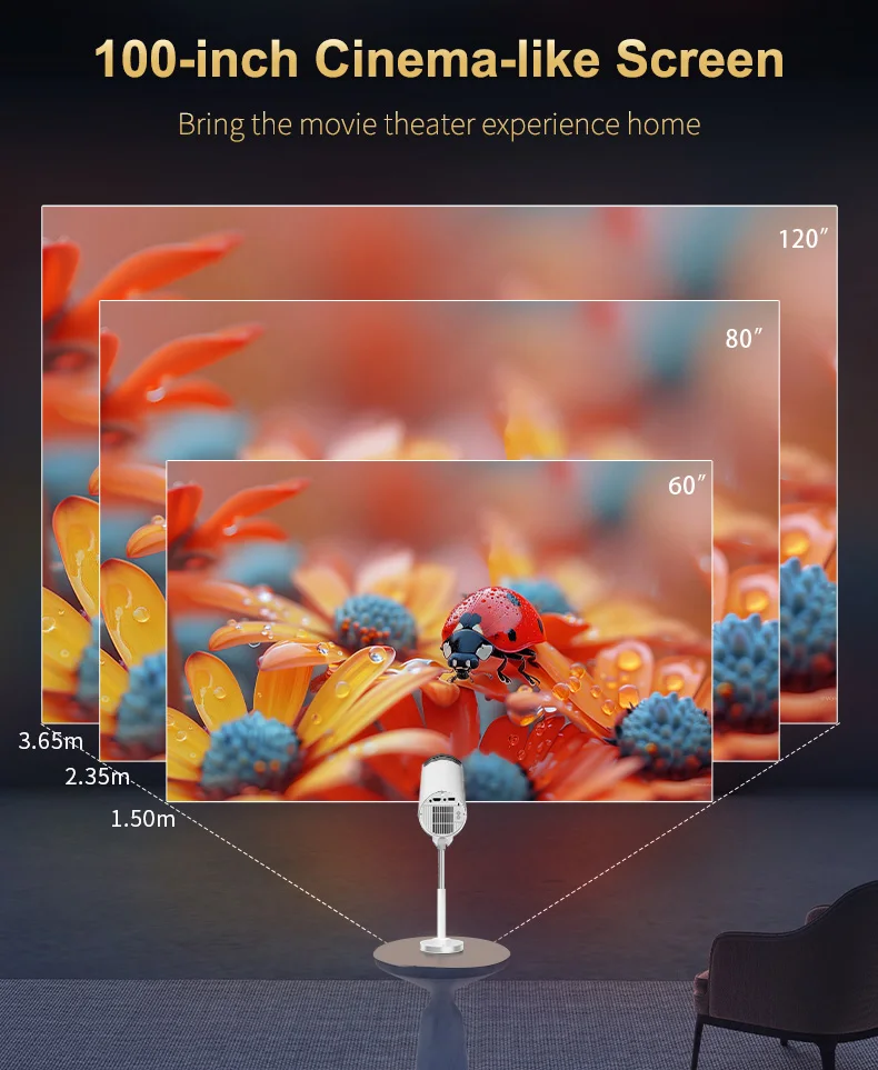 Smart lcd projector 720p home video led lift hidden outdoor proyectores android 13 4k mini projecteur