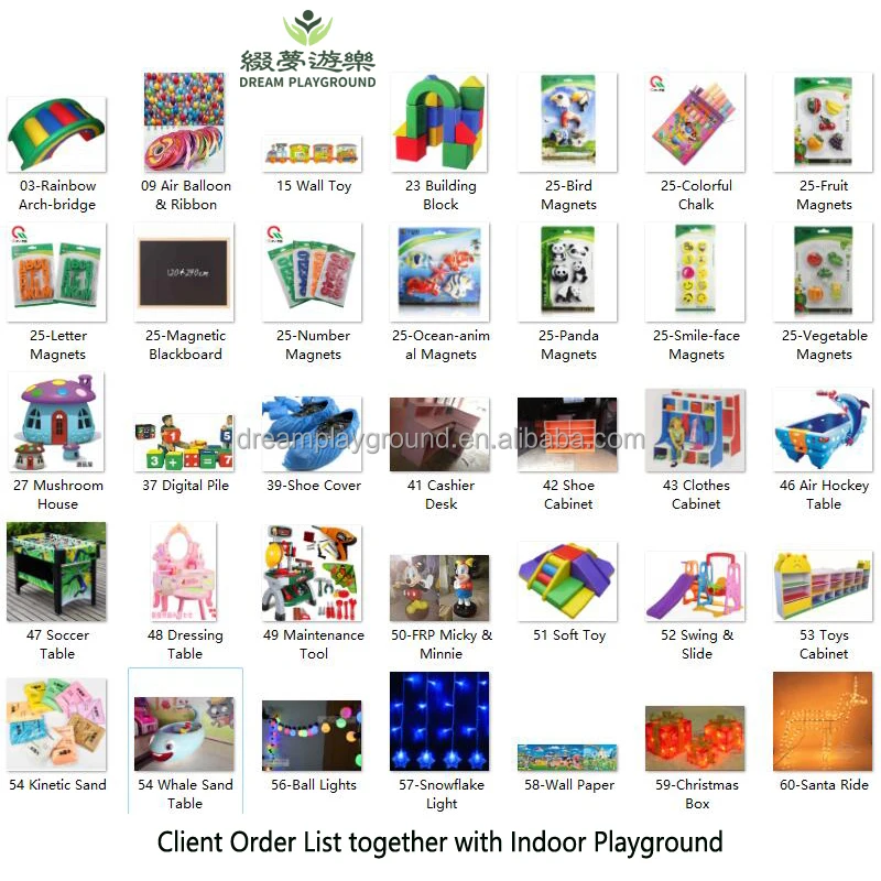 Dream kids play area indoor comprehensive air hockey table soccer amusement park playground equipment for children