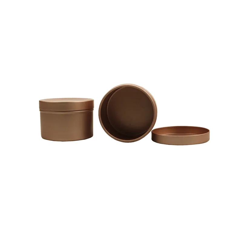 Promotional Beautiful Seamless Rose Gold Tins 4 Ounce Tin Candle Can 120ml 110ml 1.67oz aluminium tins for cosmetic packaging