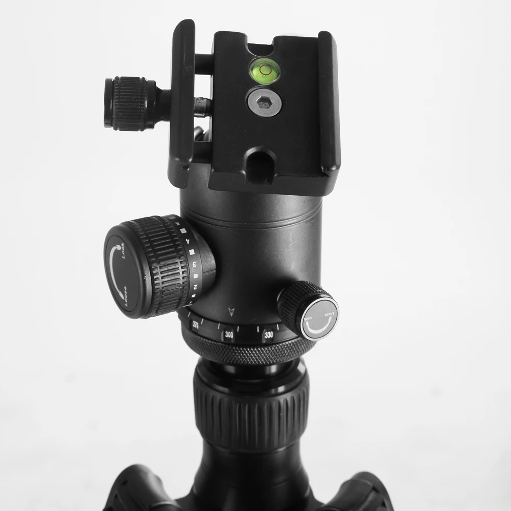 professional aluminum tripod  adjustable ball head  three angles adjustment  great travel camera tripod stand for dslr camera