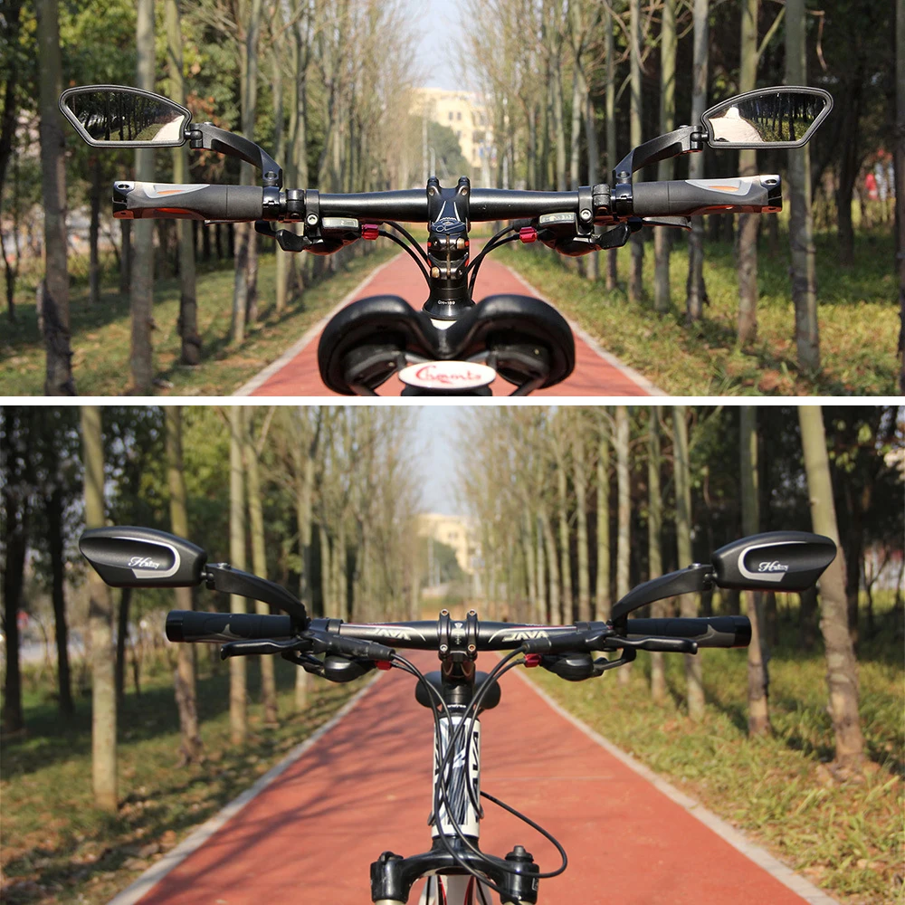 Bicycle Stainless Steel Cycling Clear Wide Range Back Sight 360 Degrees Rot Adjustable Bike Rear View Mirror