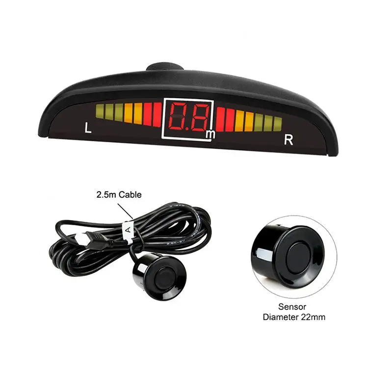 LED Parking Sensor System Warning Alarm Kit Car Reverse Backup Radar Buzzer With LED Display