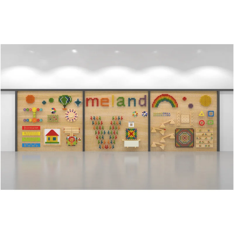 2024 Hot Selling STEM Unisex Emotional Education Wooden Wall Toy Set for Kids Learning