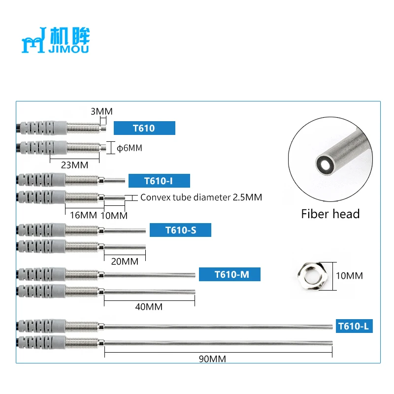 Manufactures M6 Optical Fiber Sensor Elbow diffuse reflection fiber optic sensor