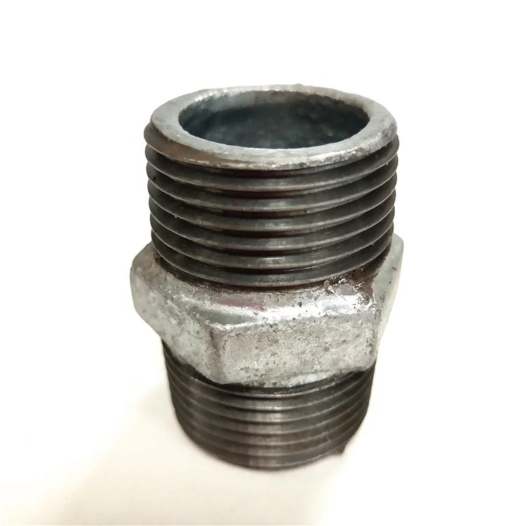 Galvanized Hexagon Nipple Malleable Iron Pipe Fitting/Cast Iron  Thread Nipple
