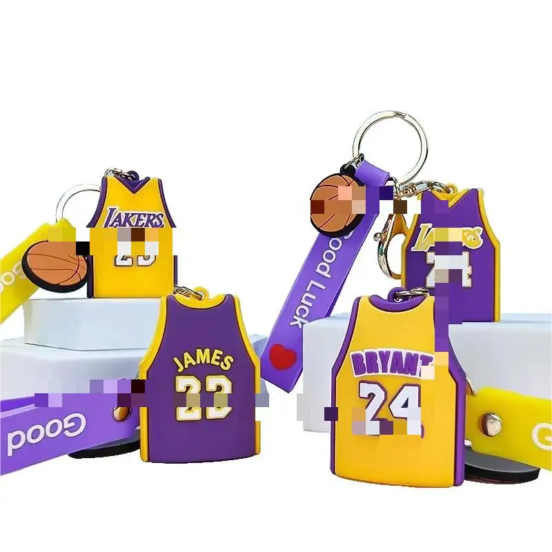 Basketball Jersey Keychain 24 Jersey 23 Jersey Keychain Backpack Pvc Doll Pendant Car Keychain