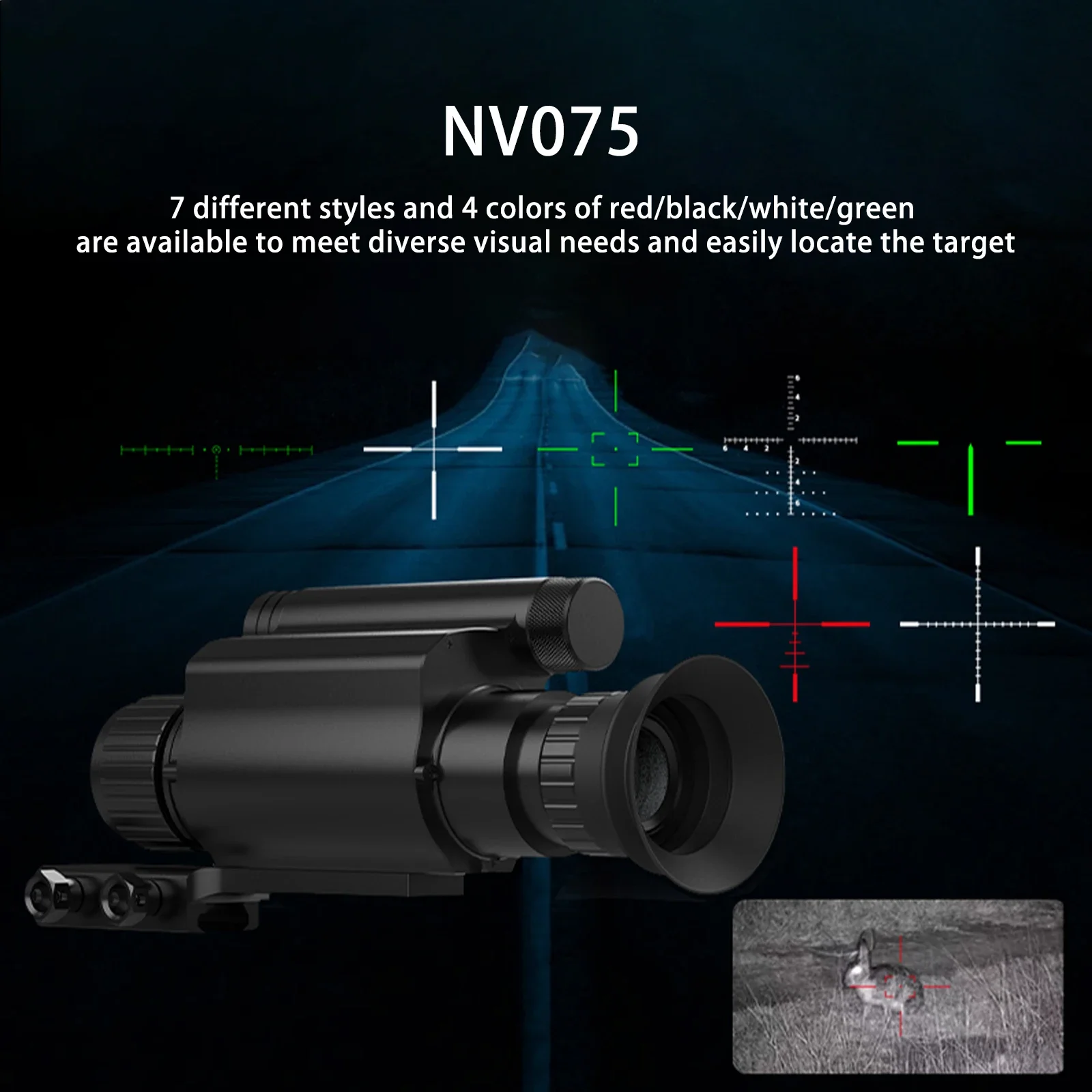 NV075 1080P HD цифровая монокулярная камера ночного видения Новое поступление перекрестный курсор целевое положение кемпинг клипса