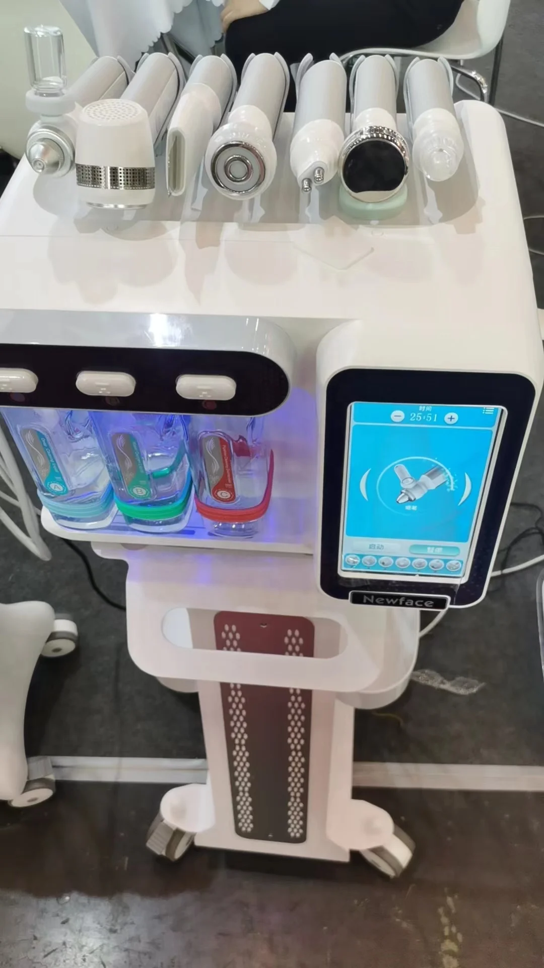 7in1 oxygene facial machine oxygene face spray rf bipolar skin scrubber ultrasonic portable hydro facial machine