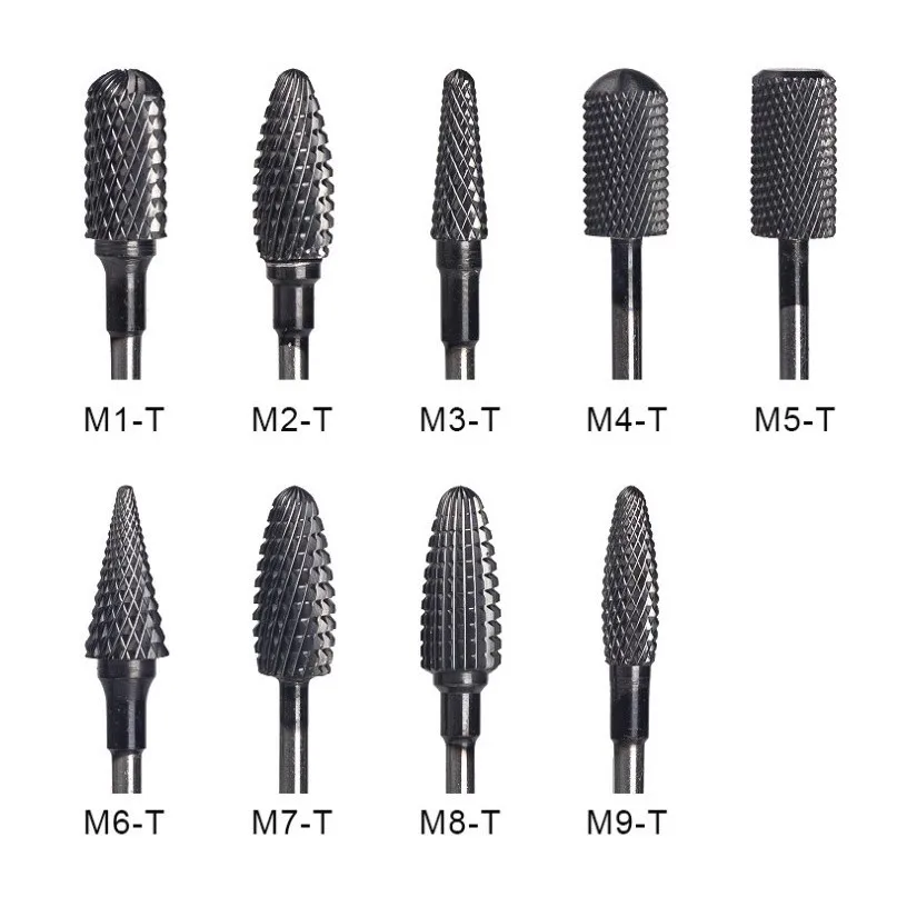 Aokitec mulit shaped remove gel polish metal tungsten carbide steel tool nail drill bit