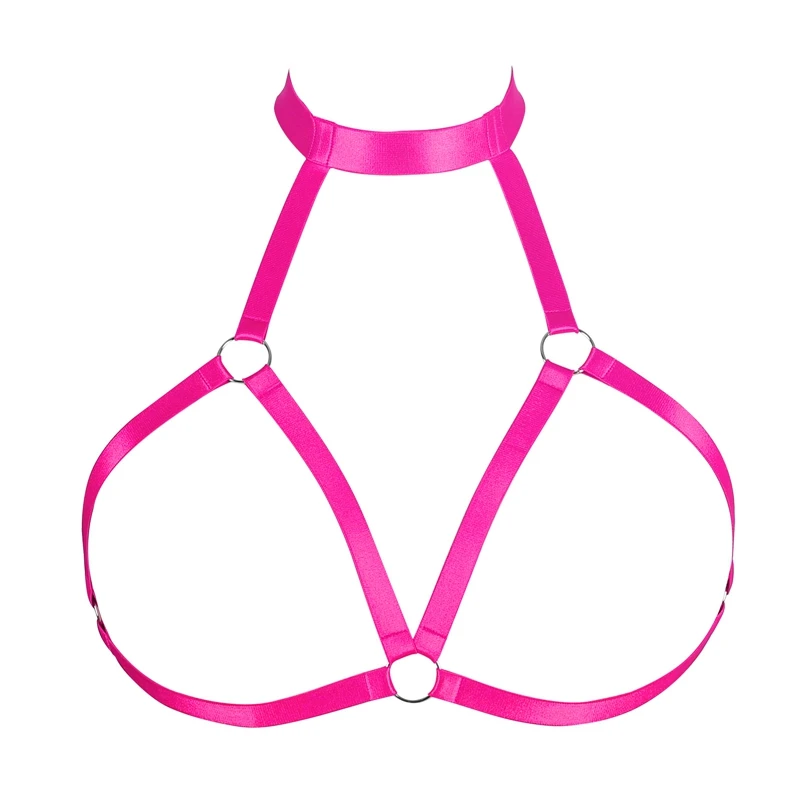 Plus Size  Women Body Harness Top  with Adjust Festival Present Party Night Lingerie Top