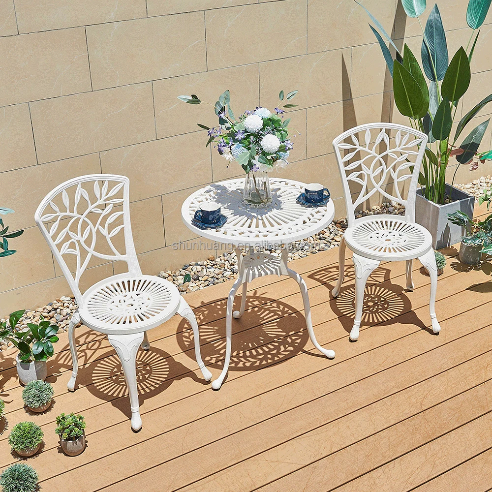 high quality outdoor garden cast aluminum  furniture chair and table  patio  dining set