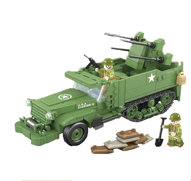 Brick Block Toys Military Series Plastic M16 MGMC Building Blocks