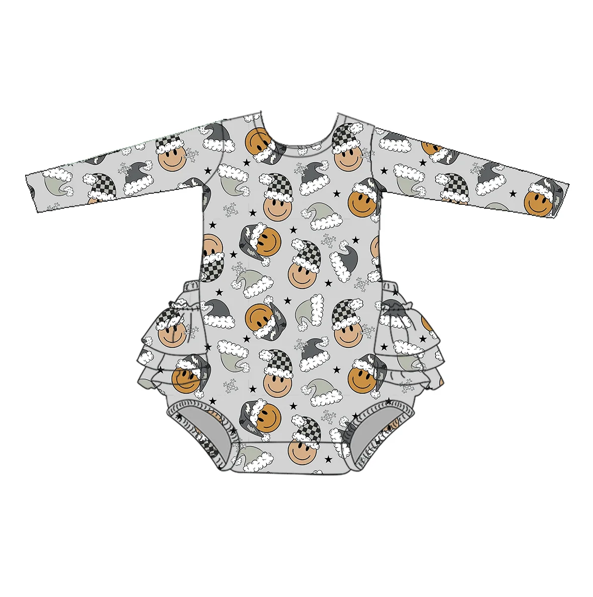 Hot Sale Baby Bubble Romper Princess Causal Fabric Baby Bodysuit Printing Long Sleeve Baby Girl Bamboo Romper