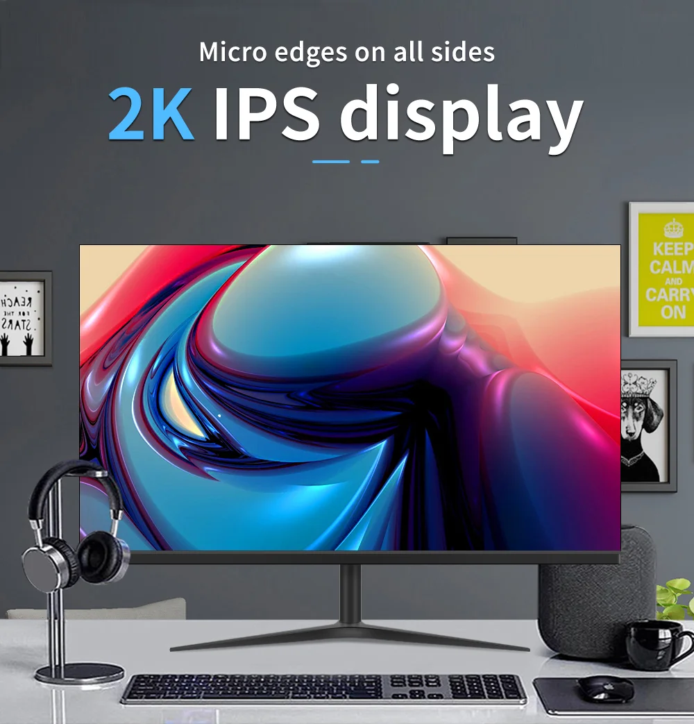 Professional 19 21 24 27 32 Inch Desktop Computer Screen Monitor 1080P 2K 4K LED LCD Office Monitor HD Display