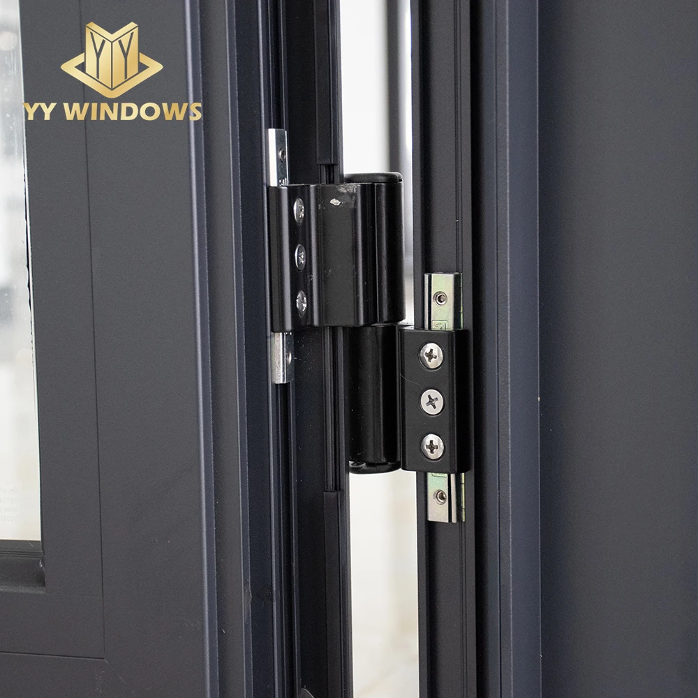 ISO сертифицированный Завод с NFRC проектом квартиры для дома защита от ударов урагана стеклянные французские двери створные внутреннего дворика