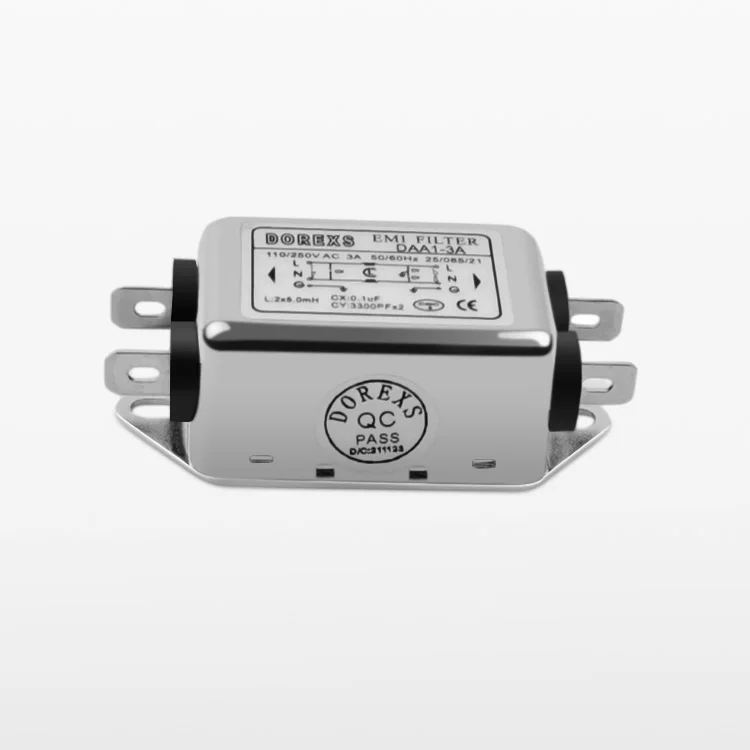 Dorexs IEC single-phase 220V power supply choke coil single phase emi filter DAA1-1A\/3A\/6A\/10A