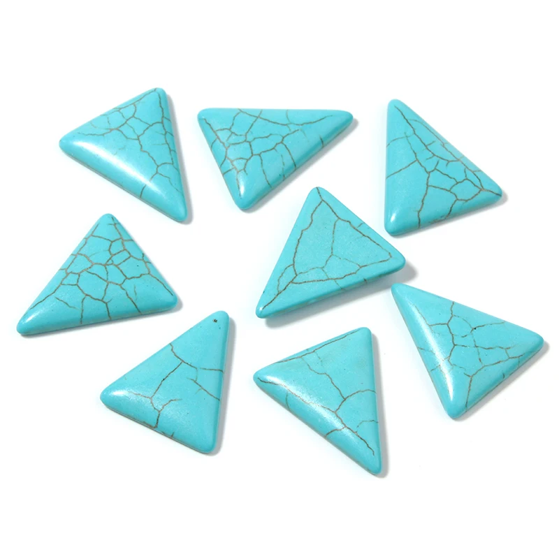 10pcs/bag factory hot sale triangle blue stone cabochons for jewelry making handmade Diy bracelet necklace