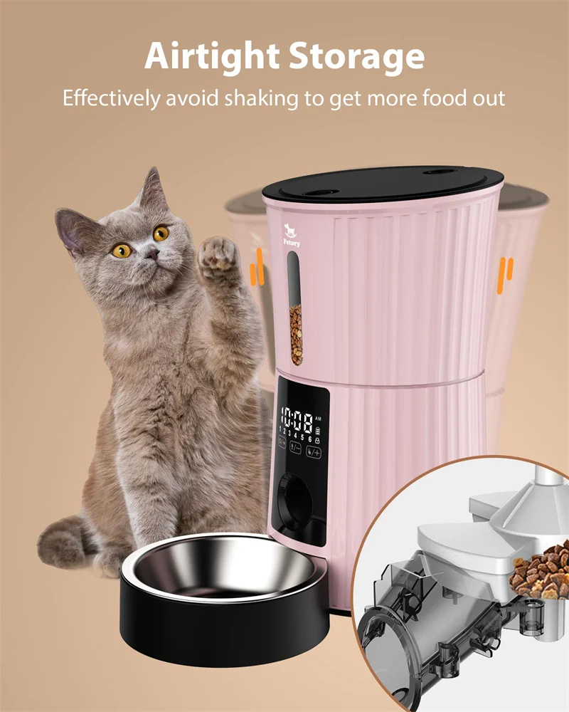 Электронная автоматическая кормушка с логотипом на заказ, большая миска для домашних животных, кошек, собак, таймер, умное голосовое хранение, миска для еды, миска для кормления, дозатор с таймером